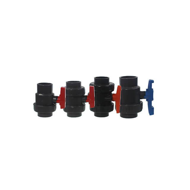 Black PVC Ball Valves with Drain for Irrigation