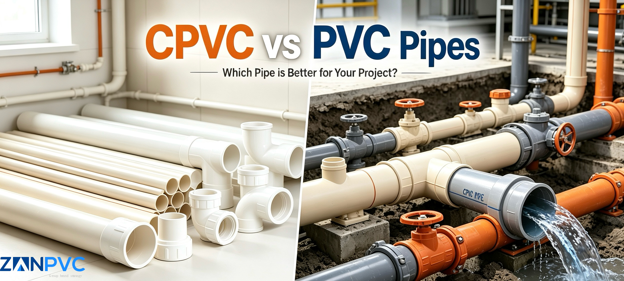 CPVC Vs PVC Pipes: Full Performance Comparison & Project Selection Guide